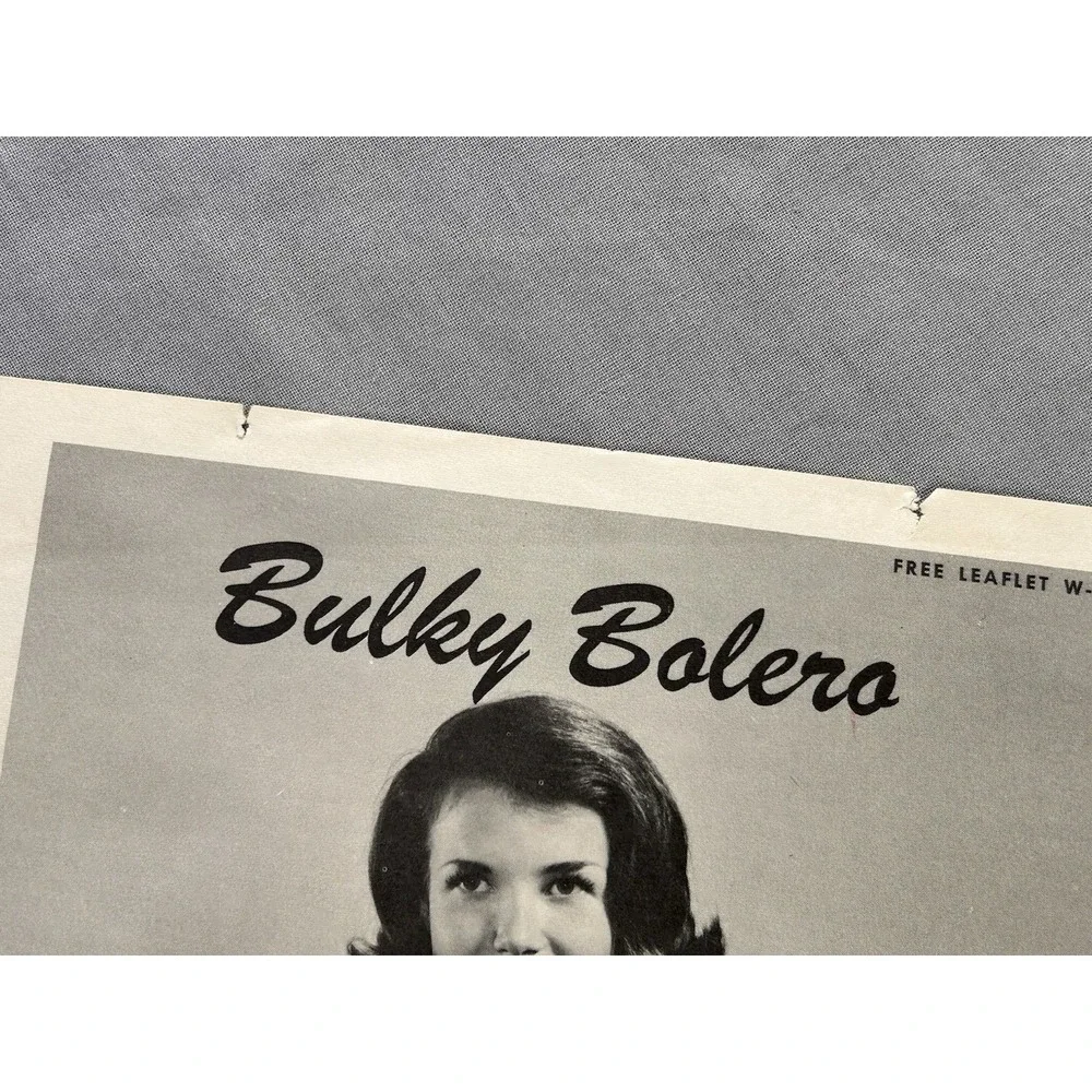 Vintage Coats &‎ Clark Bulky Bolero Crochet Leaflet Pattern Crafting Knitting